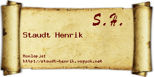 Staudt Henrik névjegykártya