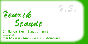 henrik staudt business card